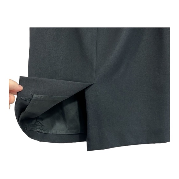 Classiques For Nordstrom Black A-Line 100% Wool Skirt Size 2 - Picture 3 of 6